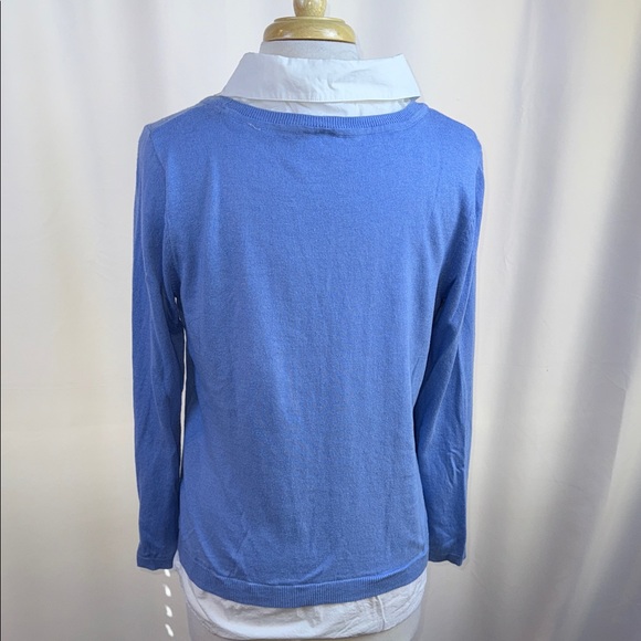 Chico's Blue Sparkle Sweater, Chico's Size 2 or Sz 12 or Large - Picture 2 of 8